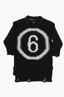 Online MM6 Vestito Girocollo in Maglia a Maniche Lunghe Abbigliamento