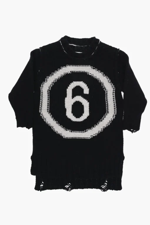 Online MM6 Vestito Girocollo in Maglia a Maniche Lunghe Abbigliamento