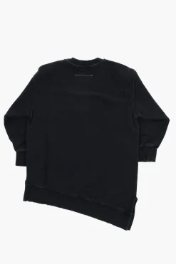 MM6 Vestito in Felpa Effetto Vintage con Orlo Asimmetrico></noscript>Maison Margiela Kids Fashion