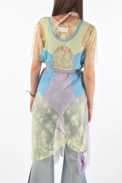 Discount MM0 vestito in pizzo con cintura Donna Vestiti