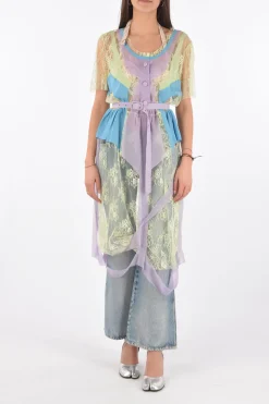 Discount MM0 vestito in pizzo con cintura Donna Vestiti