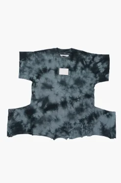 Fashion MM6 Vestito T-Shirt Effetto Tie-Dye a Manica Corta Abbigliamento