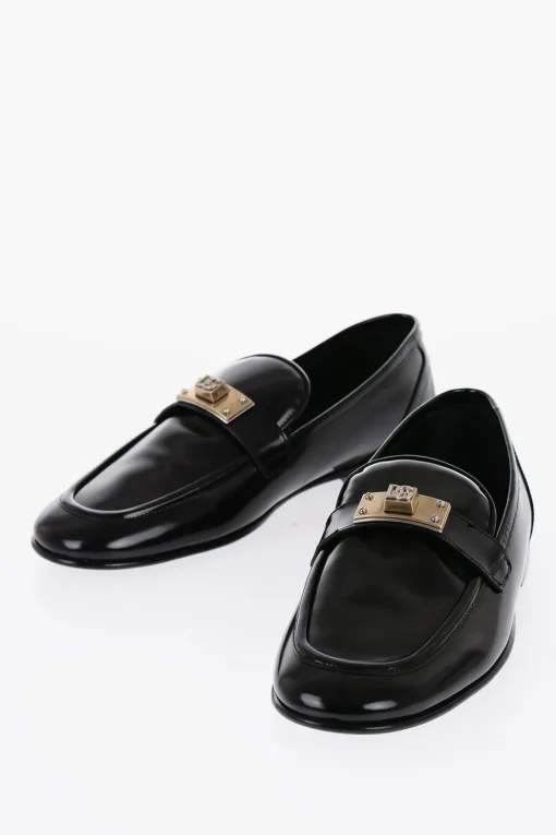 Mocassini ARIOSTO in Pelle Spazzolata con Dettaglio Dorato>Dolce & Gabbana Outlet