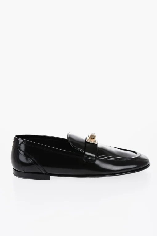 Mocassini ARIOSTO in Pelle Spazzolata con Dettaglio Dorato>Dolce & Gabbana Outlet