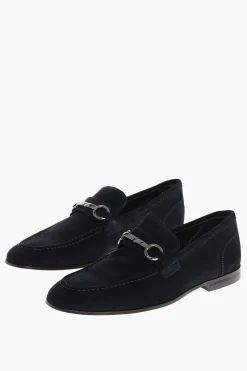 Mocassini Bit In Suede Con Suola In Cuoio>Corneliani Best