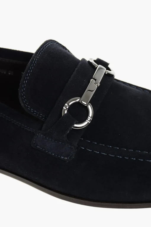 Mocassini Bit In Suede Con Suola In Cuoio>Corneliani Best
