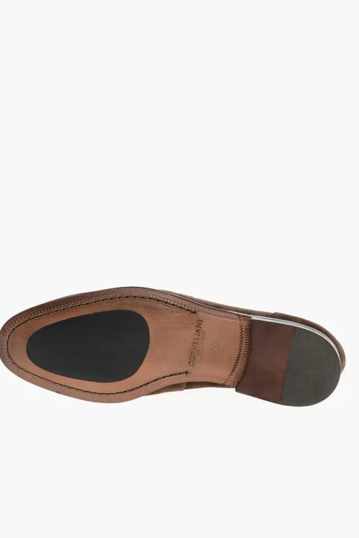 Mocassini Bit In Suede Con Suola In Cuoio>Corneliani Hot