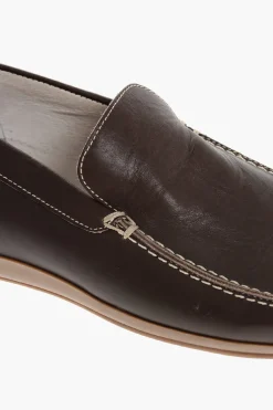 Discount Mocassini in Pelle con Punta Squadrata Uomo Mocassini
