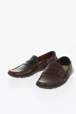 Mocassini Penny in Pelle a Tinta Unita>Corneliani Discount