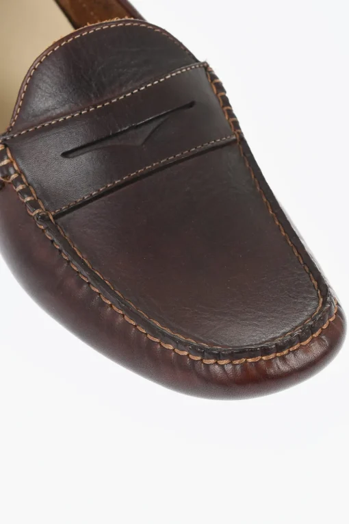 Mocassini Penny in Pelle a Tinta Unita>Corneliani Discount