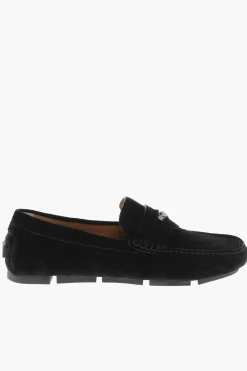 Mocassini Penny in Suede con Logo Effetto Argentato></noscript>Versace Sale