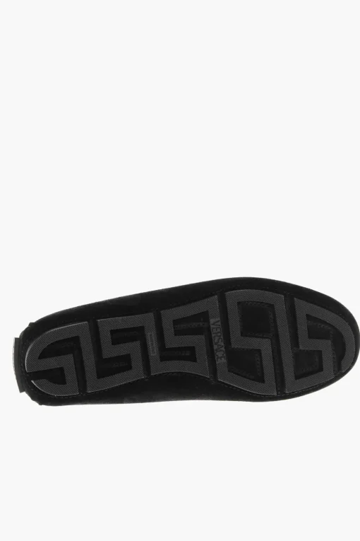 Mocassini Penny in Suede con Logo Effetto Argentato>Versace Sale