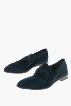 Mocassini Penny L'ASOLA in Suede con Suola in Cuoio>Ermenegildo Zegna Online