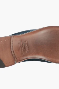 Mocassini Penny L'ASOLA in Suede con Suola in Cuoio></noscript>Ermenegildo Zegna Online