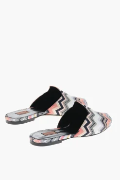 Fashion Mules ALICUDI in Tessuto con Motivo Zig Zag Donna Ballerine|Scarpe Basse