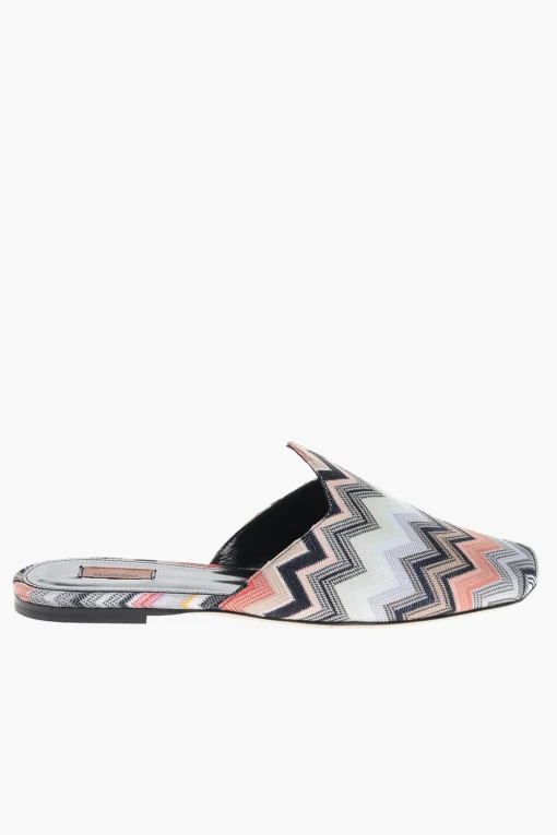 Fashion Mules ALICUDI in Tessuto con Motivo Zig Zag Donna Ballerine|Scarpe Basse