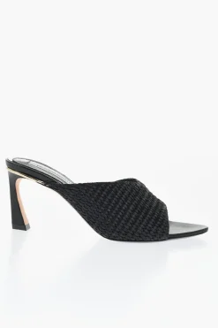 Mules AVON In Rafia con Dettaglio Dorato 7,5cm></noscript>Victoria Beckham Fashion