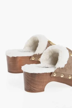 Mules in Suede TROPICANA con Tacco Wedge in Legno 5cm>Dolce & Gabbana Clearance