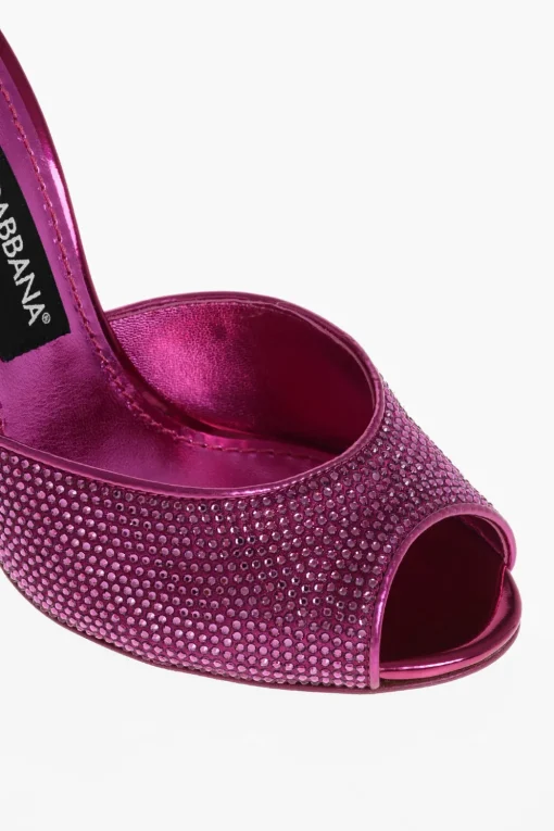 Mules Open Toe KEIRA con Cristalli 12cm>Dolce & Gabbana Discount
