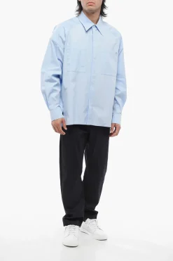 NATACHA RAMSAY-LEVI Camicia in Popeline di Cotone con Doppio Taschino></noscript>A.P.C. Hot