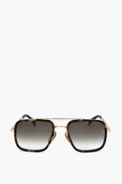 Sale Occhiali da Sole Aviator Tartarugati con Lenti Sfumate Uomo Occhiali Da Sole