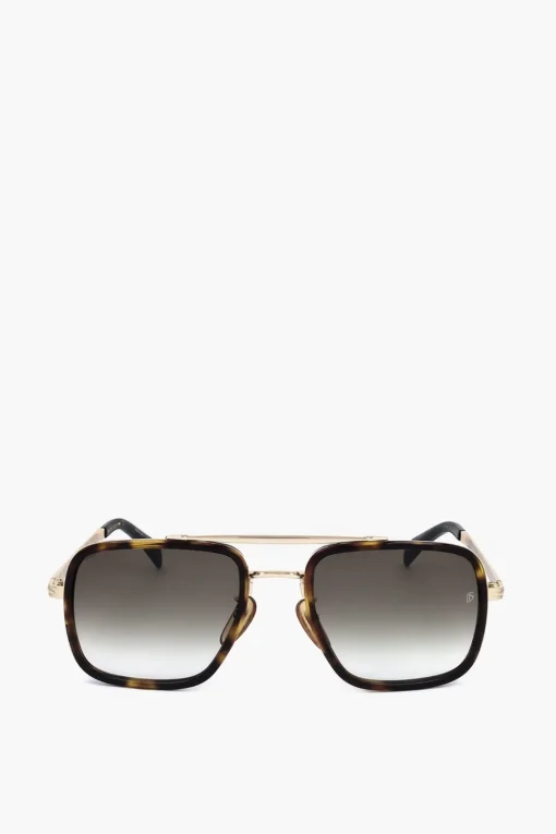 Sale Occhiali da Sole Aviator Tartarugati con Lenti Sfumate Uomo Occhiali Da Sole