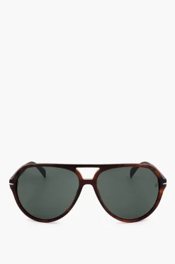 Hot Occhiali da Sole Aviator con Montatura Tartarugata Uomo Occhiali Da Sole