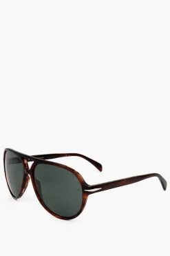 Hot Occhiali da Sole Aviator con Montatura Tartarugata Uomo Occhiali Da Sole
