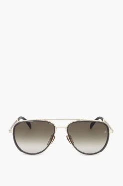 Occhiali da Sole Aviator con Lenti Sfumate>David Beckham Fashion