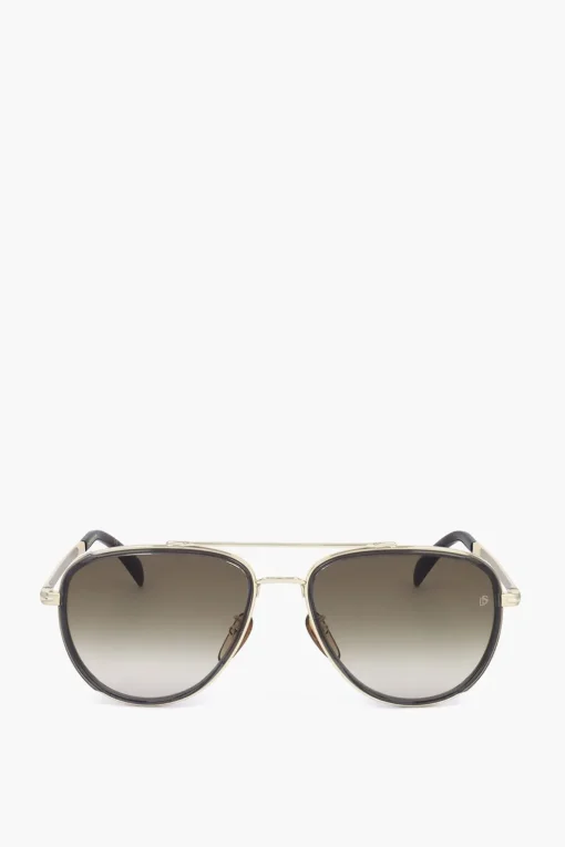Occhiali da Sole Aviator con Lenti Sfumate>David Beckham Fashion