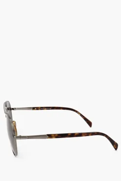 Clearance Occhiali da Sole Aviator con Aste Tartarugate Uomo Occhiali Da Sole