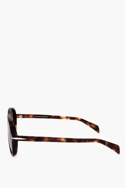 Hot Occhiali da Sole Aviator con Motivo Tartarugato Uomo Occhiali Da Sole