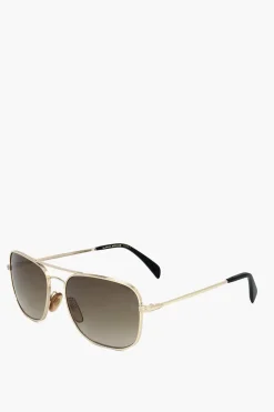 Occhiali da Sole Aviator con Lenti Sfumate>David Beckham Sale