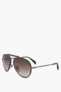 Occhiali da Sole Aviator con Lenti Sfumate>David Beckham Sale