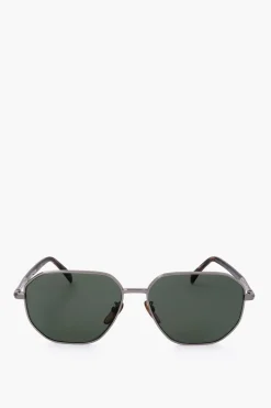 Occhiali da Sole in Metallo con Aste Tartarugate>David Beckham Fashion