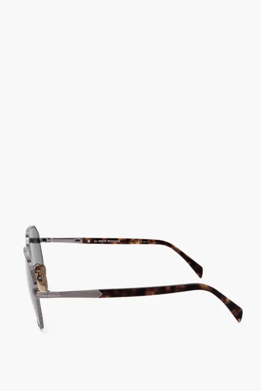 Occhiali da Sole in Metallo con Aste Tartarugate>David Beckham Fashion