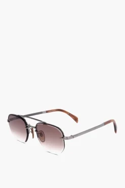 Occhiali da Sole Ovali con Lenti Sfumate>David Beckham Fashion