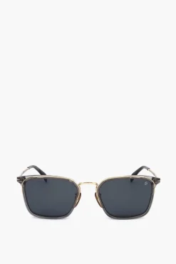 Sale Occhiali da Sole Wayfarer con Aste in Metallo Uomo Occhiali Da Sole