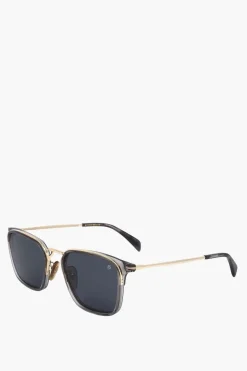 Sale Occhiali da Sole Wayfarer con Aste in Metallo Uomo Occhiali Da Sole