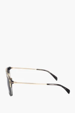 Sale Occhiali da Sole Wayfarer con Aste in Metallo Uomo Occhiali Da Sole