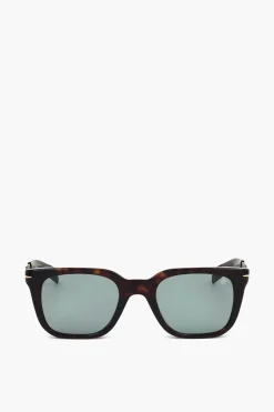 Occhiali da Sole Wayfarer con Montatura Tartarugata>David Beckham Fashion