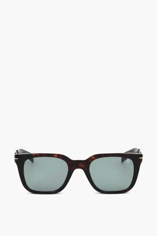 Occhiali da Sole Wayfarer con Montatura Tartarugata>David Beckham Fashion