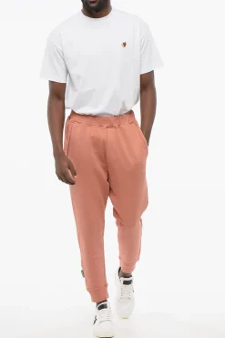 Outlet OLOP Joggers in Cotone Garzato con Polsini Uomo Pantaloni