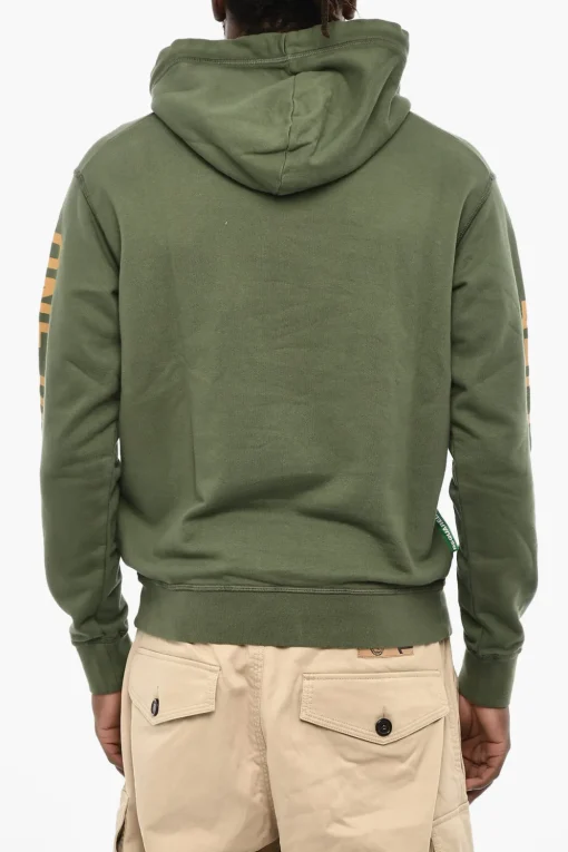 Discount ONE LIFE ONE PLANET Felpa COOL FIT Hoodie con Logo in Lettering Uomo Felpe