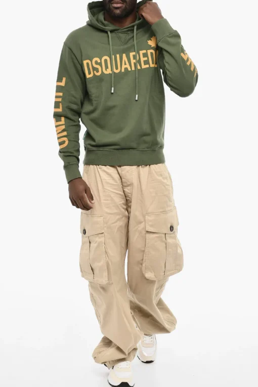 Discount ONE LIFE ONE PLANET Felpa COOL FIT Hoodie con Logo in Lettering Uomo Felpe