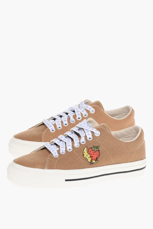 Fashion ONE STAR SKY HIGH FARM CONS Sneakers Basse in Tessuto con Lacci Logati All-Over Uomo Sneaker