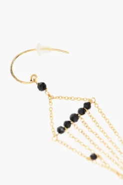 Orecchini a Catena Effetto Dorato con Pietre></noscript>Niani Fashion