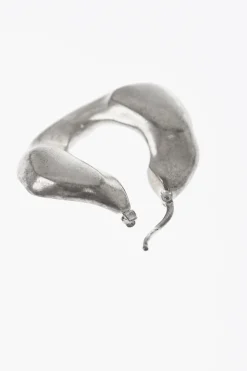 Orecchini a Cerchio Asimmetrici in Ottone Opaco>Jil Sander New