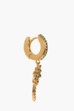 Orecchini a Cerchio con Strass e Pendente a Forma di Palma>Palm Angels Online
