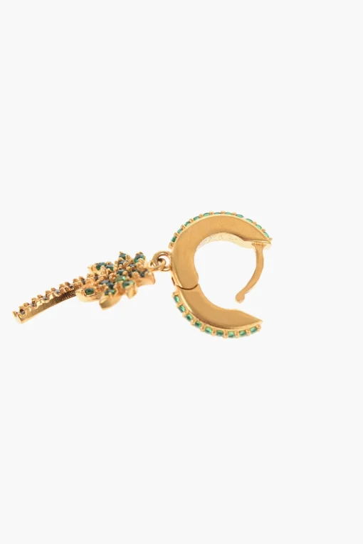 Orecchini a Cerchio con Strass e Pendente a Forma di Palma>Palm Angels Online
